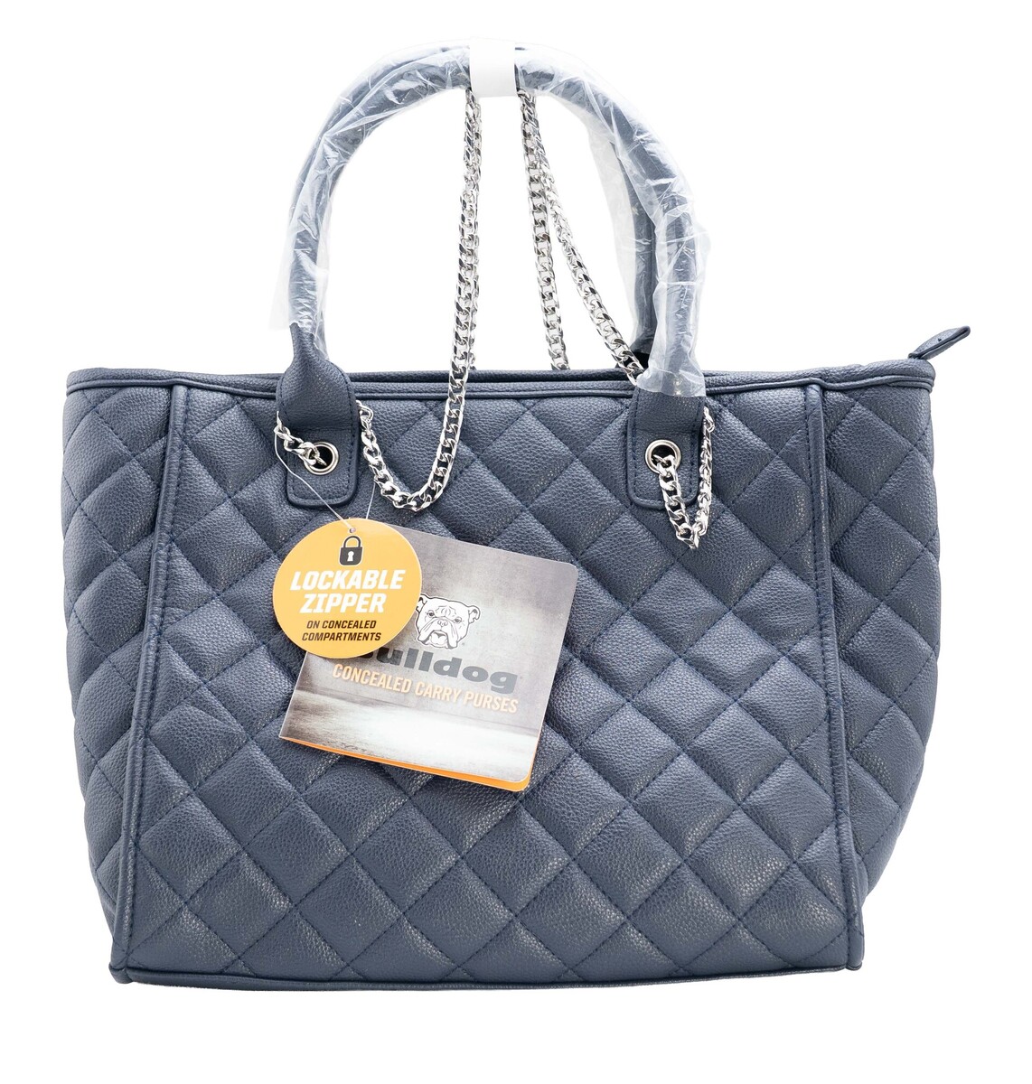 Bdog Quilted Tote Style Nylon Purse-Nvy Bdog Quilted Tote Style Nylon Purse-Nvy
