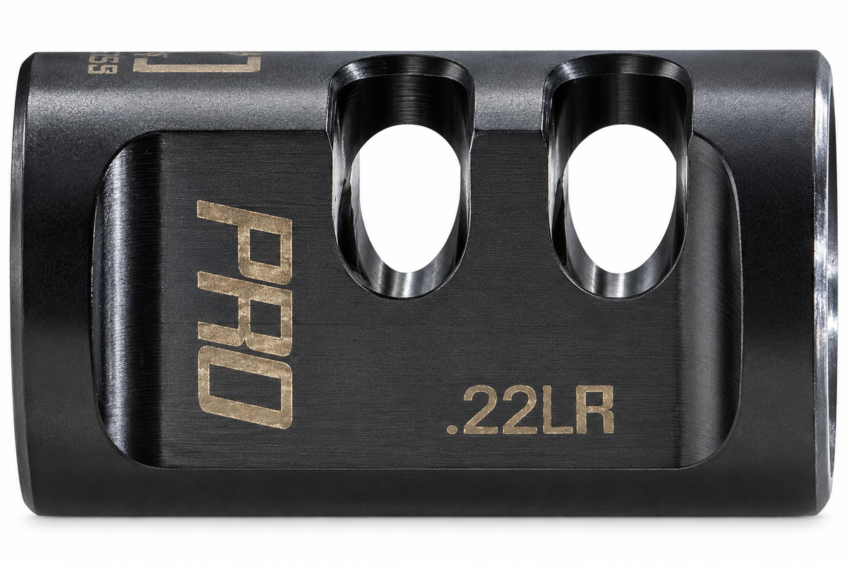 TANDEMKROSS Game Changer PRO .22LR Compensator - 1/2x28, Stainless Steel | Black Easy-Clean Coating TANDEMKROSS Game Changer PRO .22LR Compensator - 1/2x28, Stainless Steel | Black Easy-Clean Coating