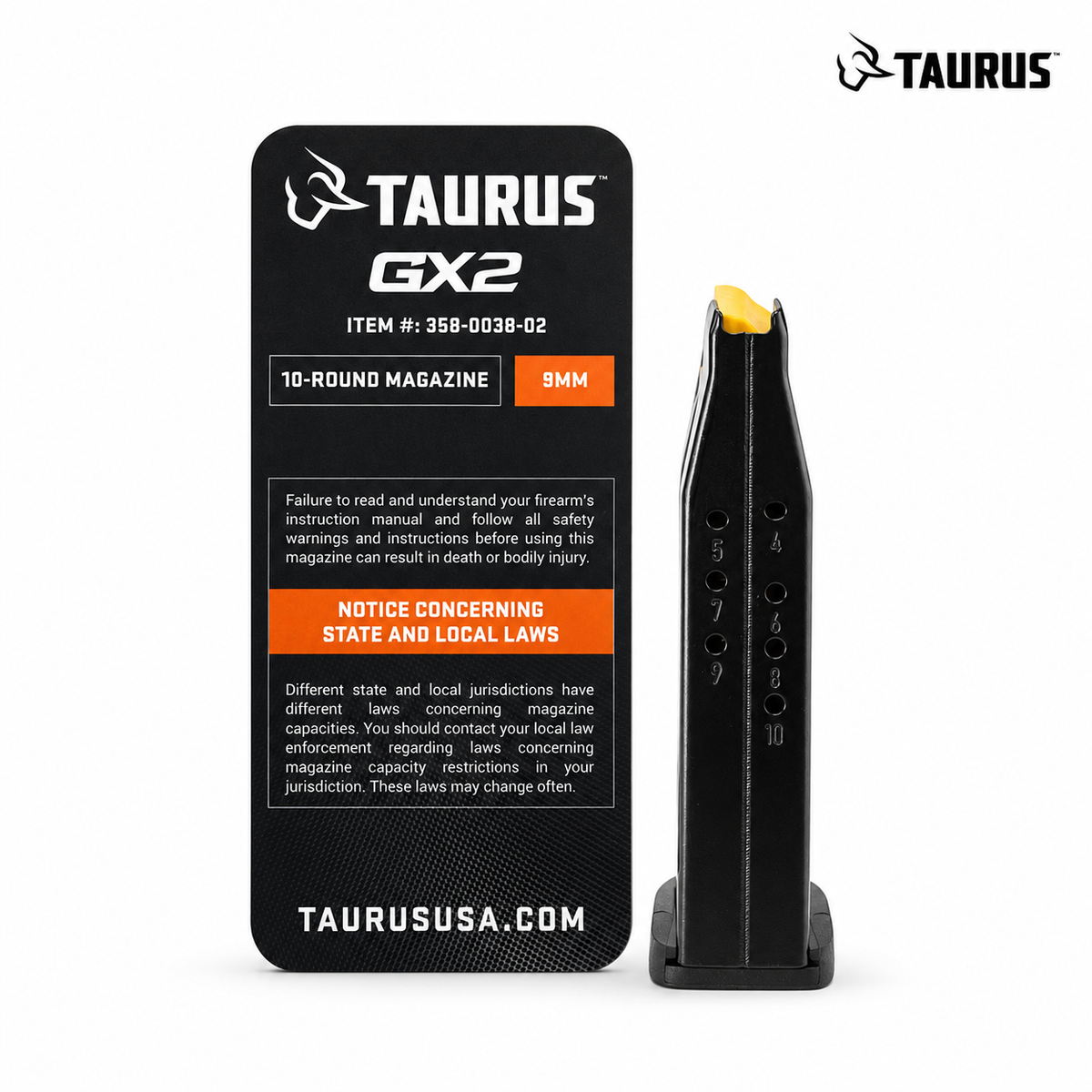 Taurus GX2 10 Round Magazine 9mm | OEM Factory Mag USA Taurus GX2 10 Round Magazine 9mm | OEM Factory Mag USA