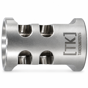 TANDEMKROSS Game Changer PRO .22LR Compensator - 1/2x28 | Stainless Steel Finish TANDEMKROSS Game Changer PRO .22LR Compensator - 1/2x28 | Stainless Steel Finish