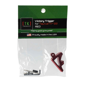 TANDEMKROSS "Victory" Flat-Faced Trigger for TaurusTX™ 22 - Adjustable, Skeletonized | Red TANDEMKROSS "Victory" Flat-Faced Trigger for TaurusTX™ 22 - Adjustable, Skeletonized | Red